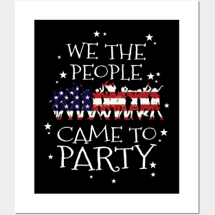 We the people came to party They Hate U.S Cuz They Ain't  U.S, American map and Flag, 4th of July, happy independence day God Bless America Posters and Art